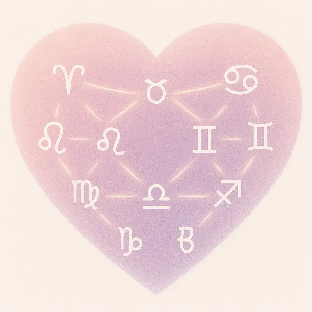 most compatible zodiac signs heart chart