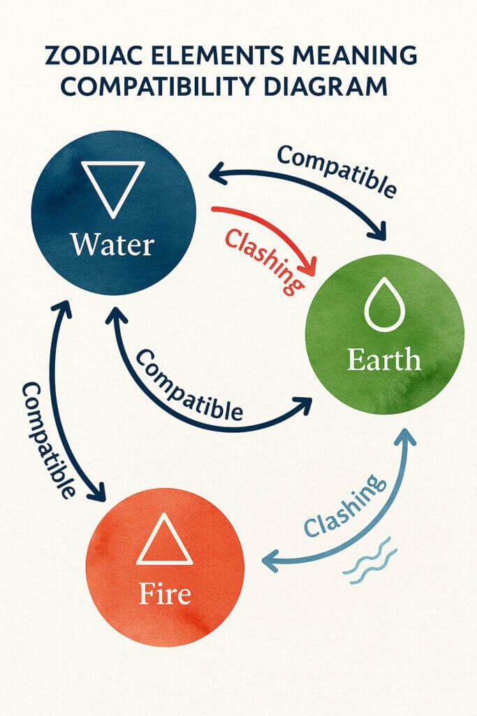 Diagram illustrating astrology elements explained